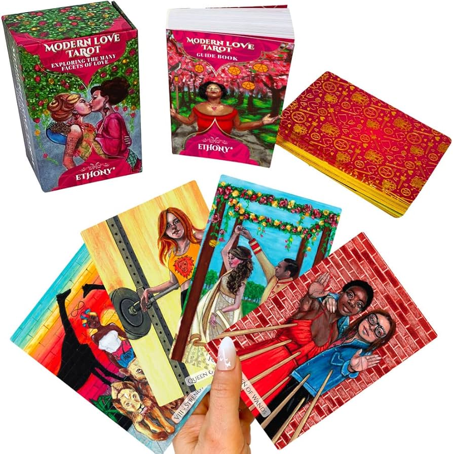Amazon.co.jp: ETHONY モダンラブタロットカードデッキ 78枚の美しい