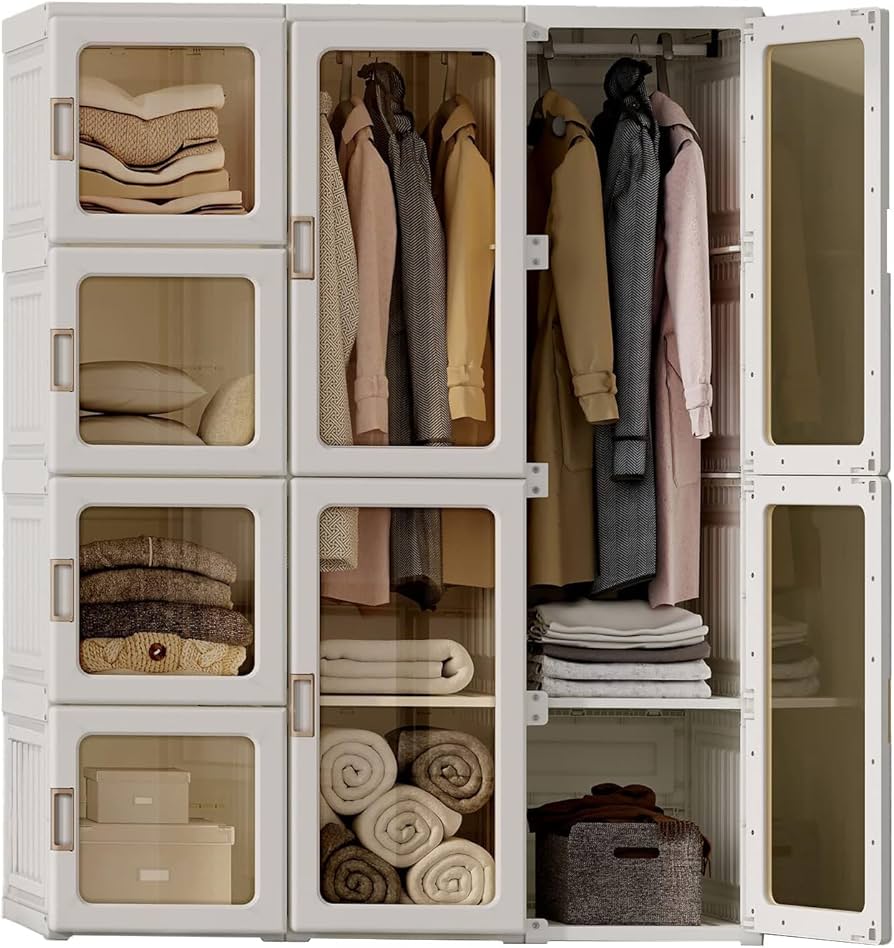 Amazon｜Mayi Box ワードローブ クローゼット 一体折りたたみ式 収納