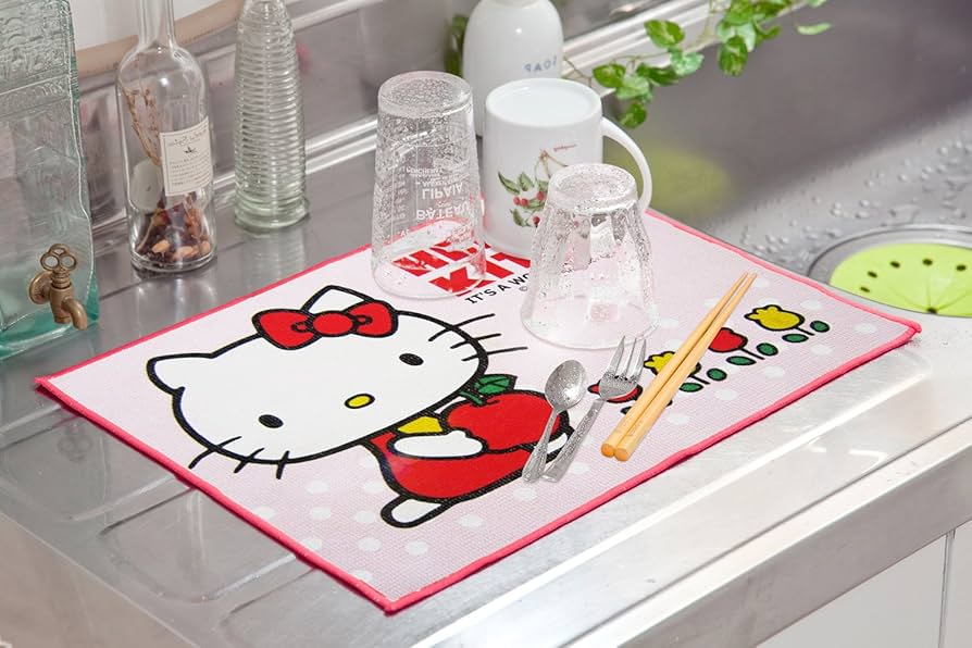Amazon.co.jp: 創和 ハローキティの水切りマット : ホーム＆キッチン