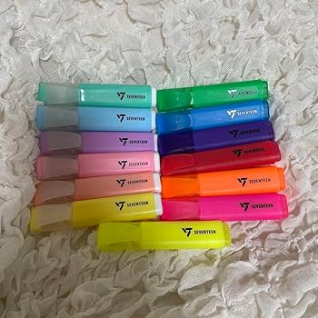 Amazon.co.jp: セブチ Face The Sun ハイライターペン 蛍光ペン コンプ