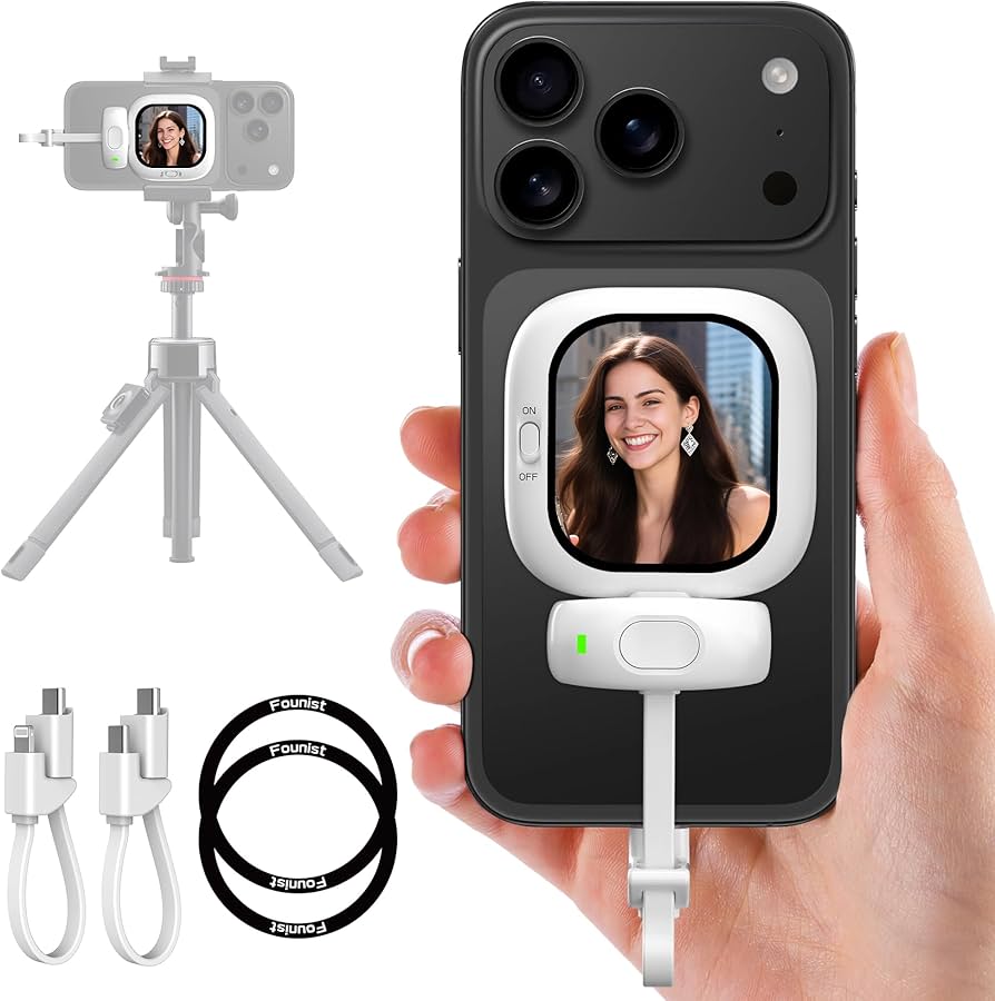 Amazon | Vlogmate Mini Phone用自撮りモニター,自撮りスクリーン 超薄