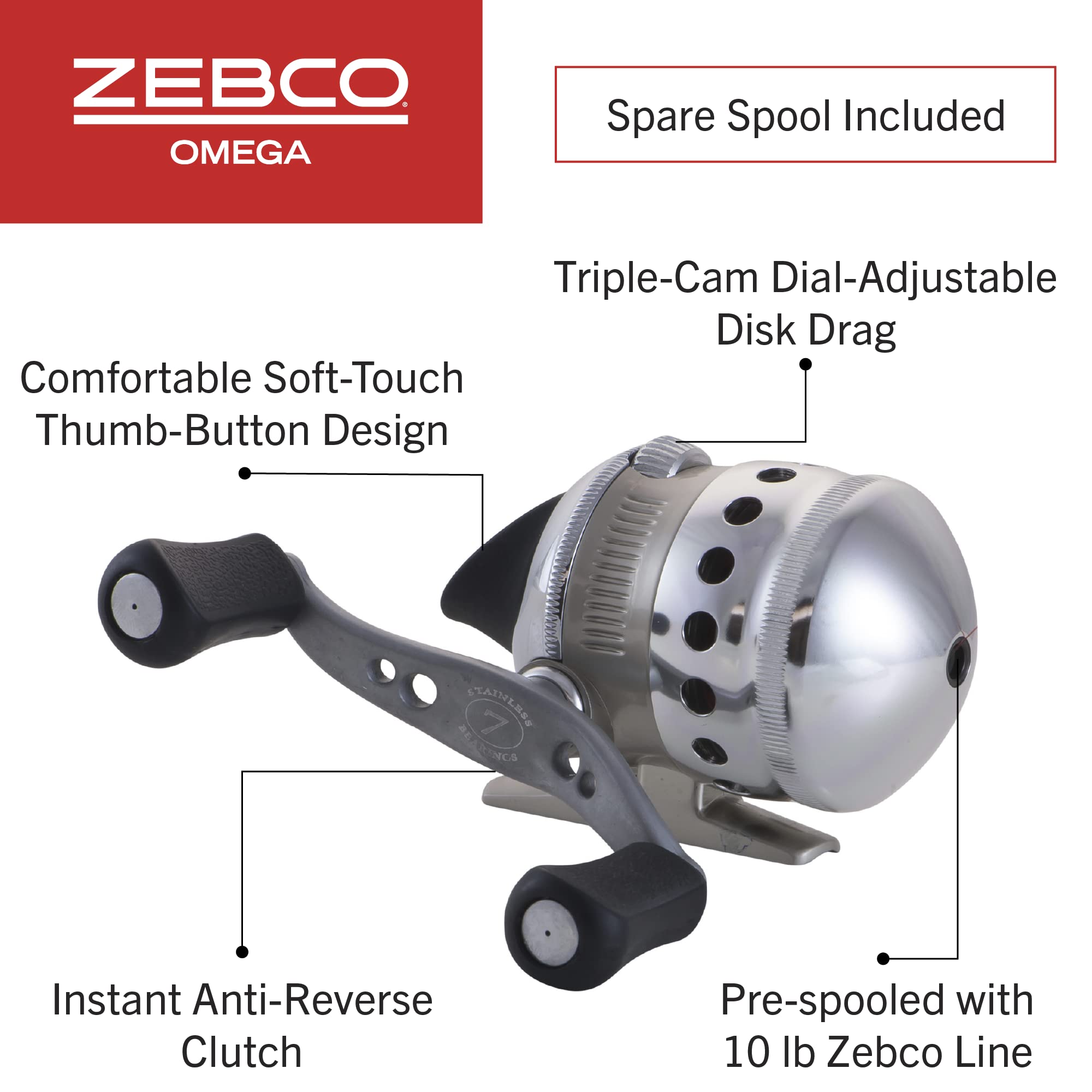 Amazon | ZEBCO ゼブコ OMEGA オメガ Z03 スピンキャストリール