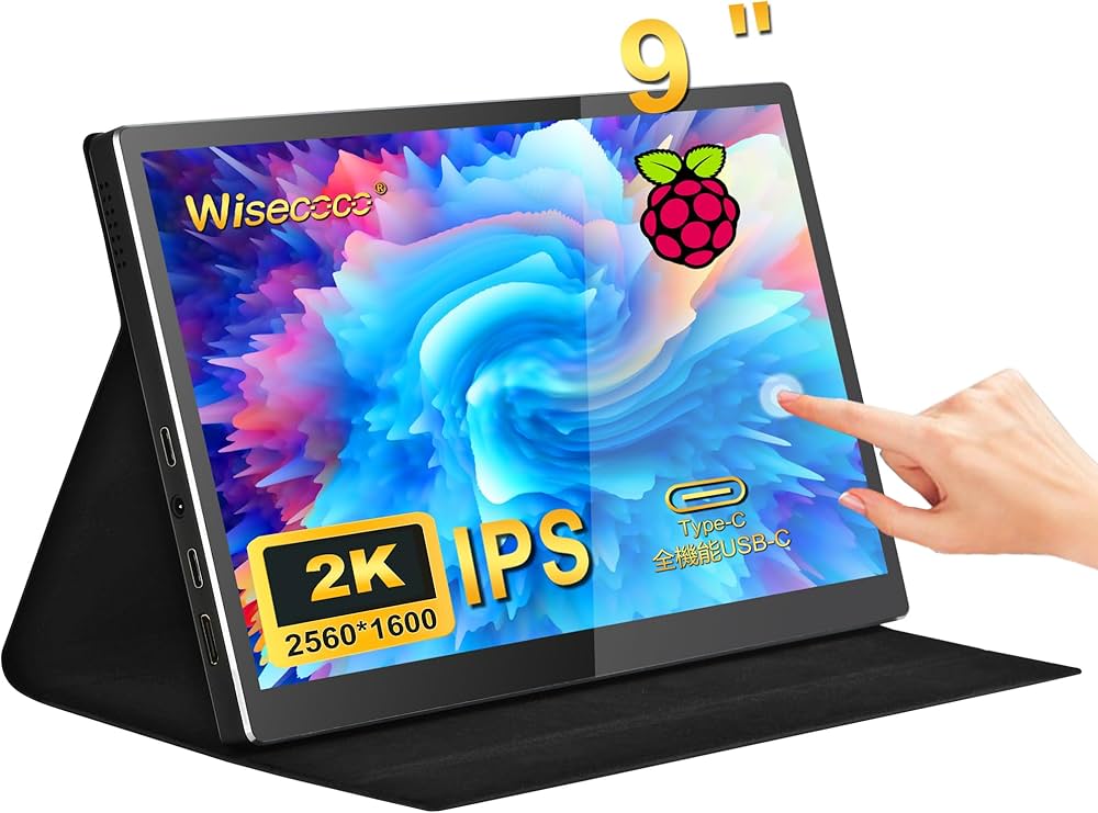 Amazon.co.jp: wisecoco モバイルモニター 9 インチ 2K 2560*1600 IPS