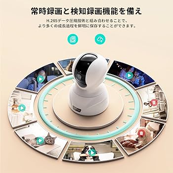 Amazon.co.jp: 【無線WIFI/有線LAN対応・臨場感溢れる800万画素・健康