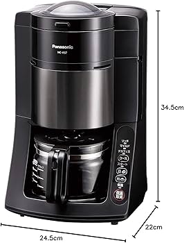 Amazon | パナソニック コーヒーメーカー 全自動 ミル付き 沸騰浄水