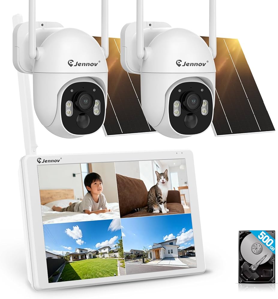 Amazon.co.jp: 【完全無線】Jennov 防犯カメラ 屋外 ソーラー