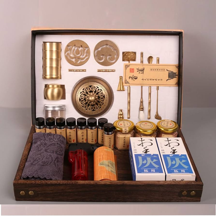 Amazon｜香篆香型セット 香道具 真鍮製 純銅線香炉キット ツール お香