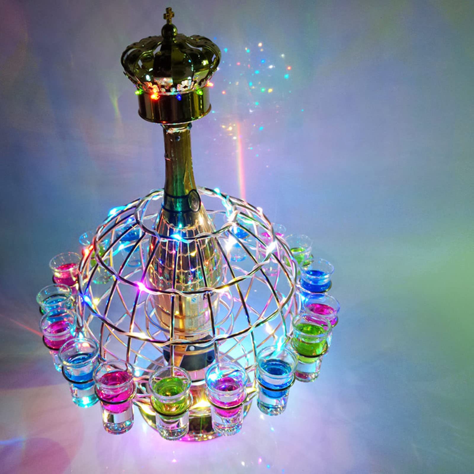 Amazon｜テキーラ観覧車 船 回転する地球儀 LED酒ボトルの表示棚