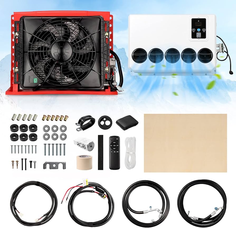 Amazon.co.jp: NEKPOKKA 12V DCエアコン トラック、RV、掘削機、農用車