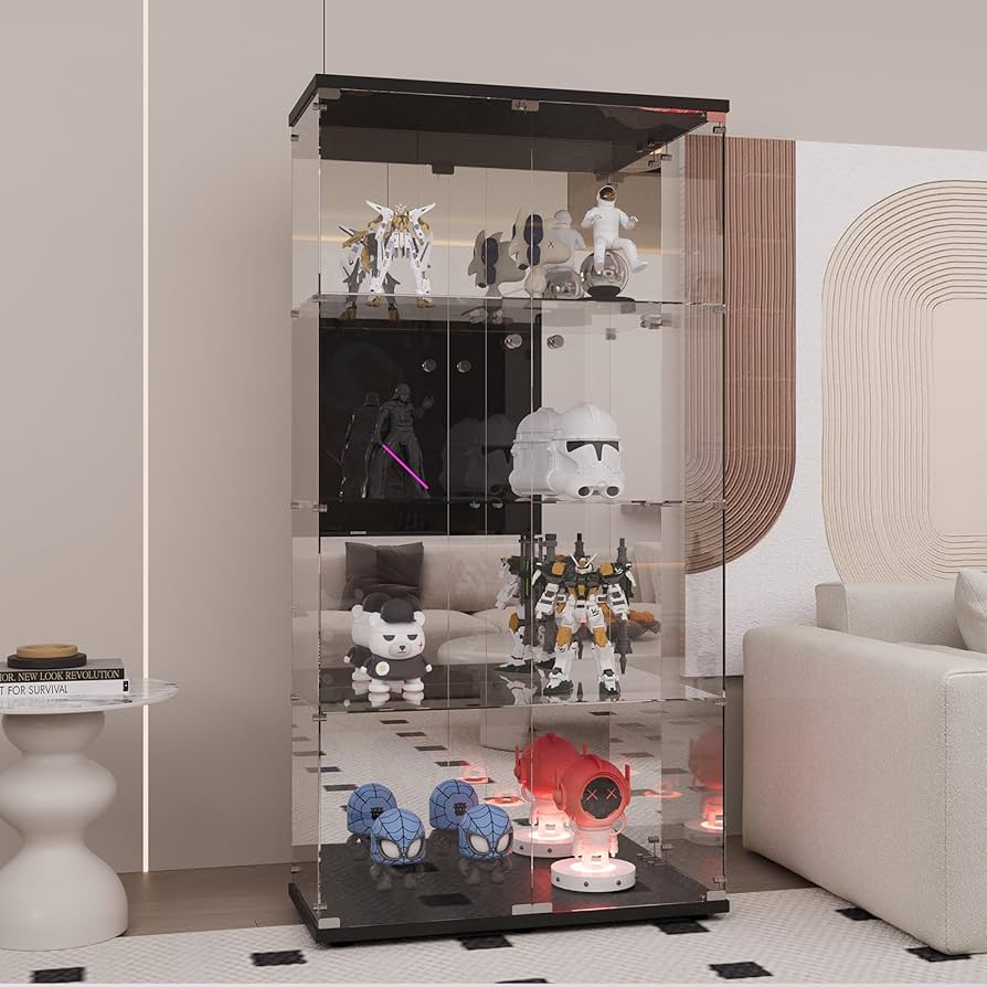 Amazon.co.jp: 生活グッズラボ ショーケース ガラスケース 背面ミラー