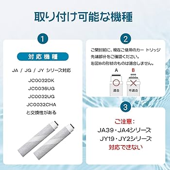 Amazon | タカギの浄水器 カートリッジ互換JC0032DK,JC0036UG,JC0032UG