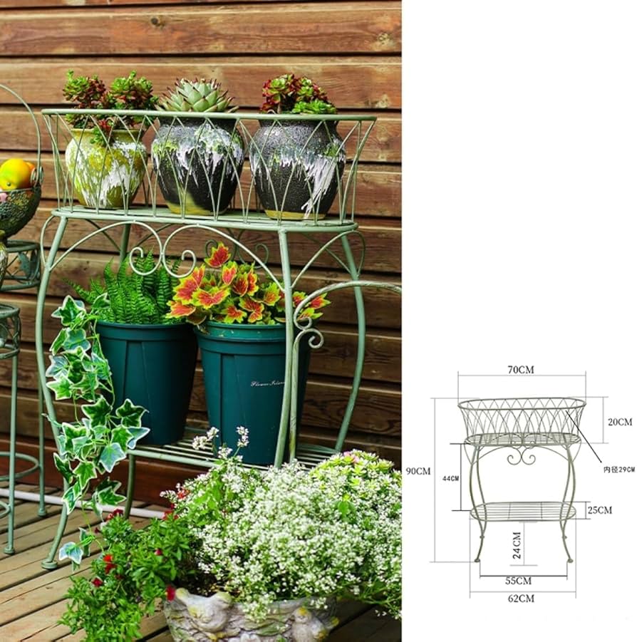 Amazon.co.jp: [GZGZ] プランタースタンド 花台 2段 バスケット