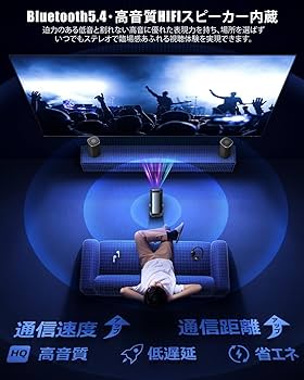 Amazon.co.jp: Glorlummi プロジェクター 家庭用【30000LM・Bluetooth