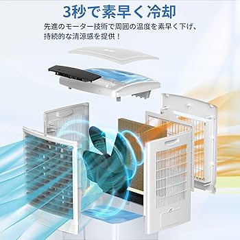Amazon | ZAPJQL 業務用 大型冷風扇 冷風機 強力 人気 80W 簡易