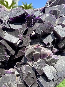 Amazon.co.jp: フローライト 蛍石 原石 約24kg 高さ約47cm 台座付き