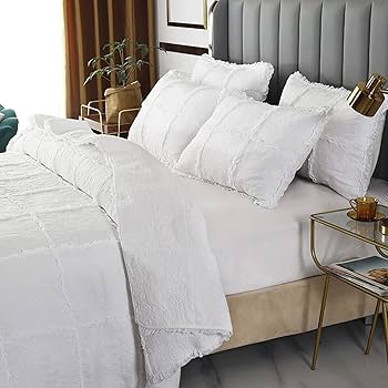 Amazon｜ベッドスプレッド コットンキルト3点セット クイーンサイズ