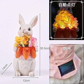 Amazon.co.jp: ガーデニング 置物 かわいいうさぎ 置物 ガーデン