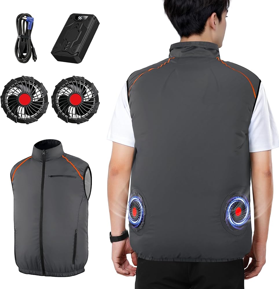 Amazon | [Dapsang] 空調作業服 ファン付きベスト【2025年新登場 28V超