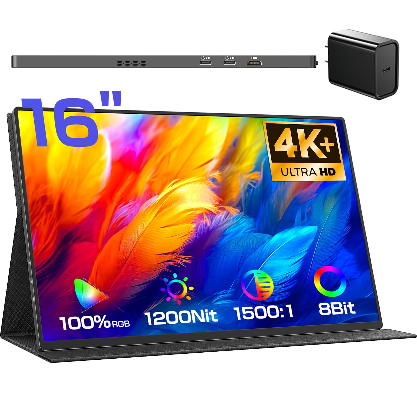 Amazon.co.jp: EVICIV 4K モバイルモニター 16インチ 高輝度 1200Nit