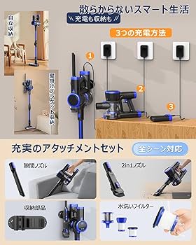 Amazon.co.jp: Zyvrex 掃除機 コードレス【腰痛ゼロフレックスネック