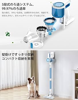 Amazon | 掃除機 コードレス【50000Pa超強力吸引力&45分連続稼働