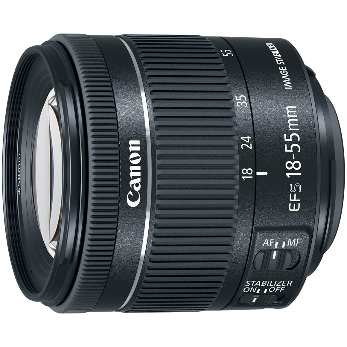 Amazon.com : Canon EF-S 18-55 f/4-5.6 is STM, Black (1620C002