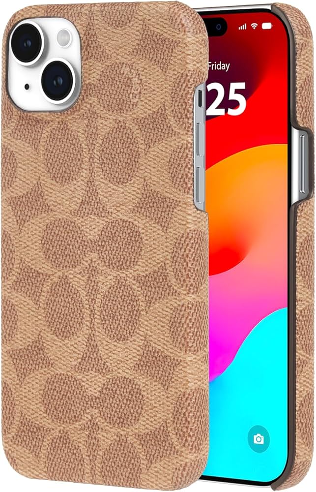 Amazon.com: Coach Signature Canvas Slim Wrap iPhone 15 Plus Case