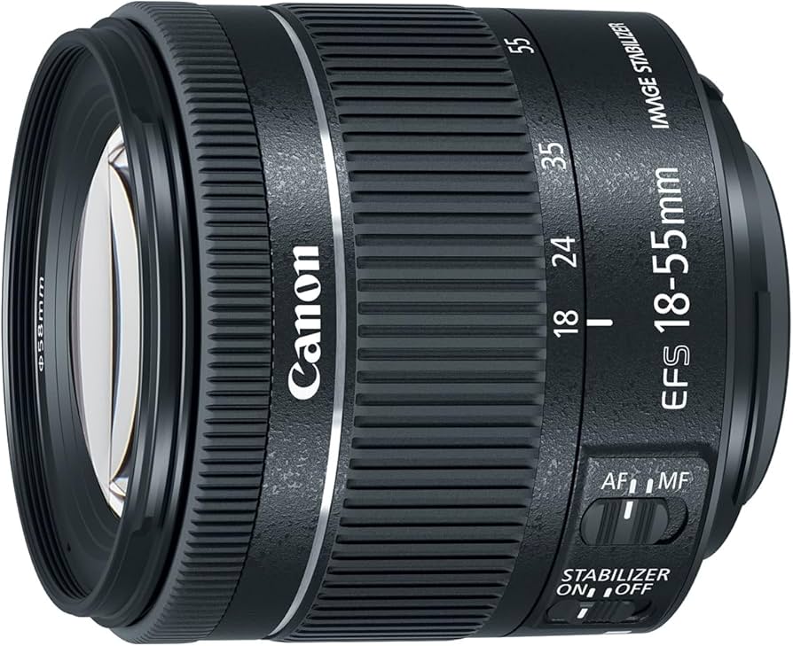 Amazon.com : Canon EF-S 18-55 f/4-5.6 is STM, Black (1620C002
