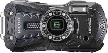 Amazon | RICOH WG-60 ブラック 本格防水デジタルカメラ 14メートル