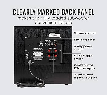 Amazon.co.jp: Polk Audio PSW10 10インチモニターシリーズ パワード