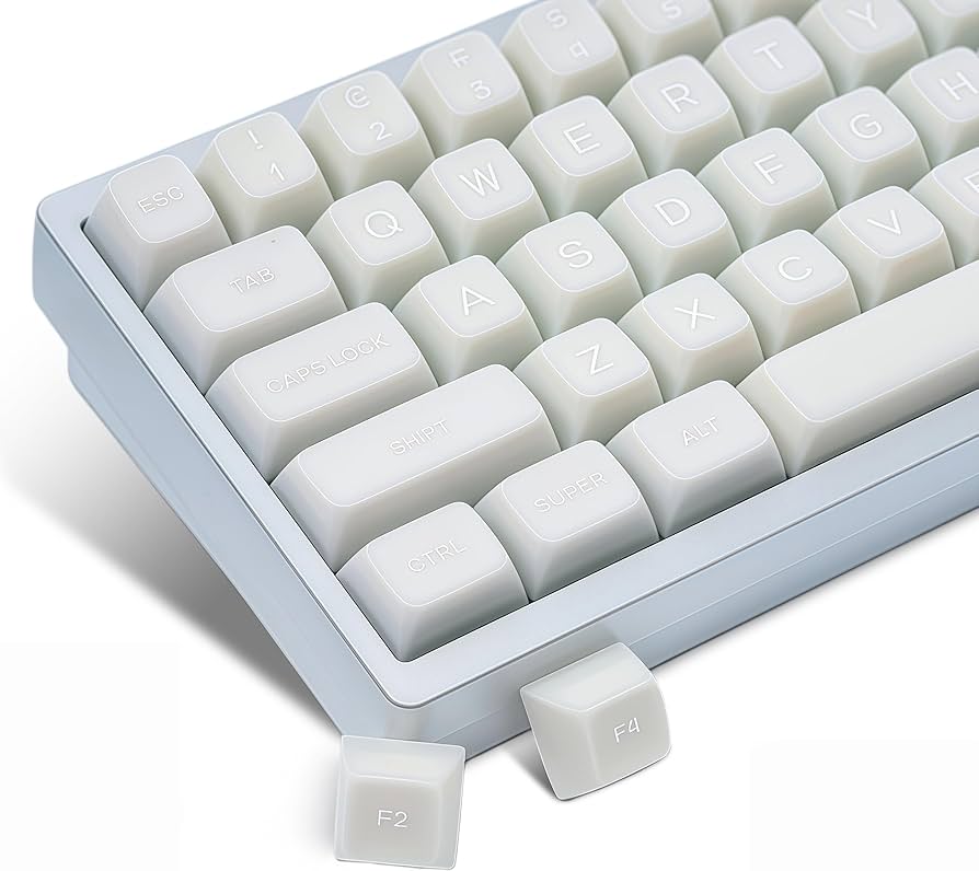 Amazon.com: dagaladoo White Jade keycaps PBT,Ceramic Key caps
