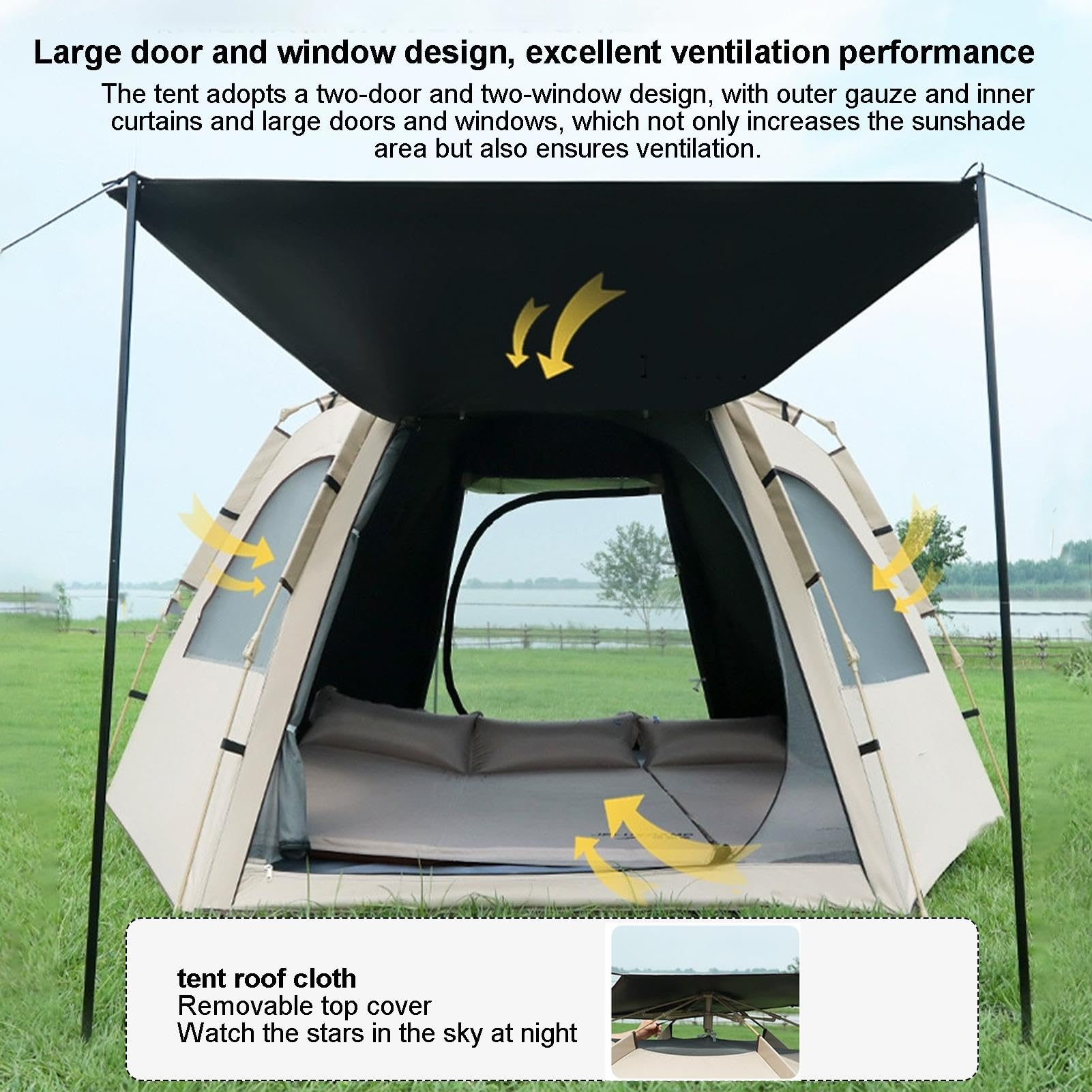 Amazon.co.jp: ポップアップキャンプテント - 5 8人用 広々とした