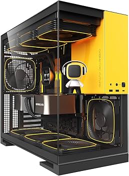 Amazon | GEOMETRIC FUTURE ミドルタワーPCケース Model 5 Black 強化