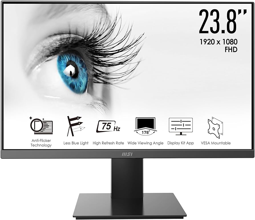 Amazon.com: msi Pro MP241X 24” Monitor, Full HD 1080p, 75Hz