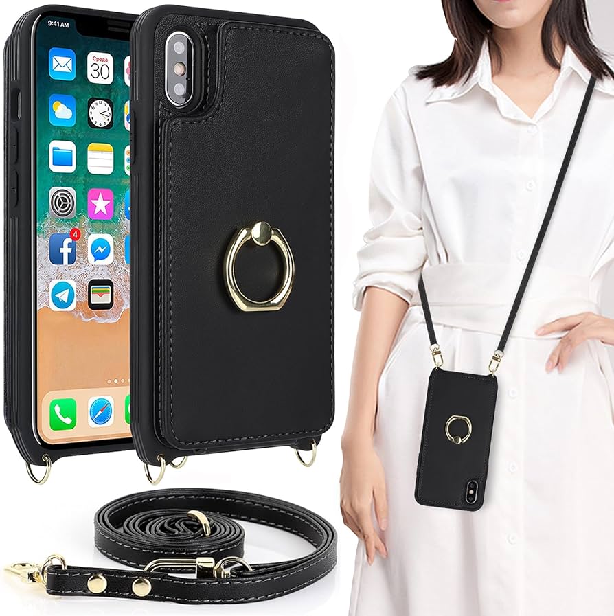 Amazon.co.jp: iPhone X / iPhone XS ケース ショルダー リング付き