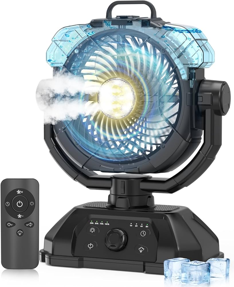 Amazon | SUKITEN キャンプ 扇風機 ミストファン【2025業界初・瞬間