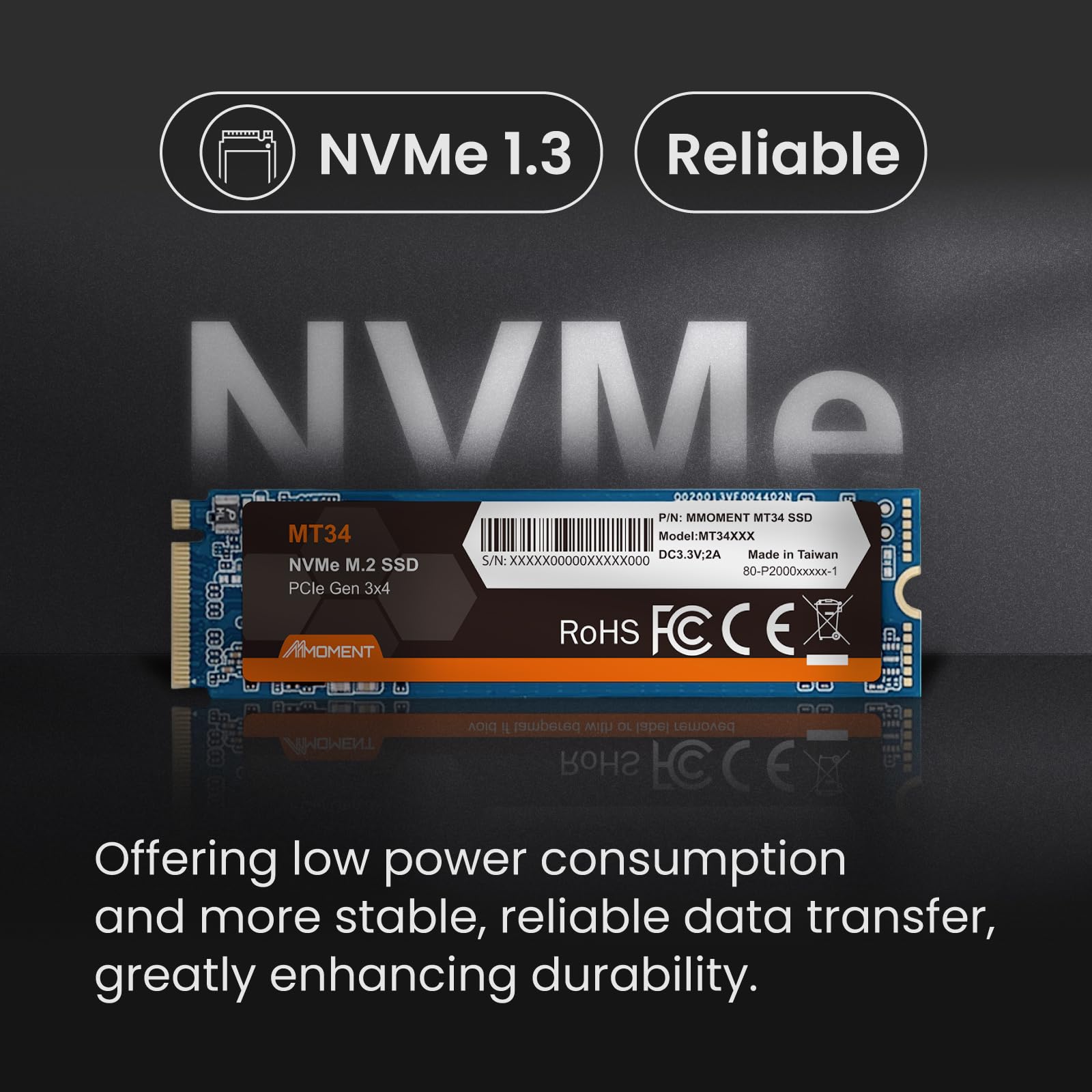 Amazon | MMOMENT MT34 512GB NVMe M.2 2280 内蔵SSD PCIe Gen3x4