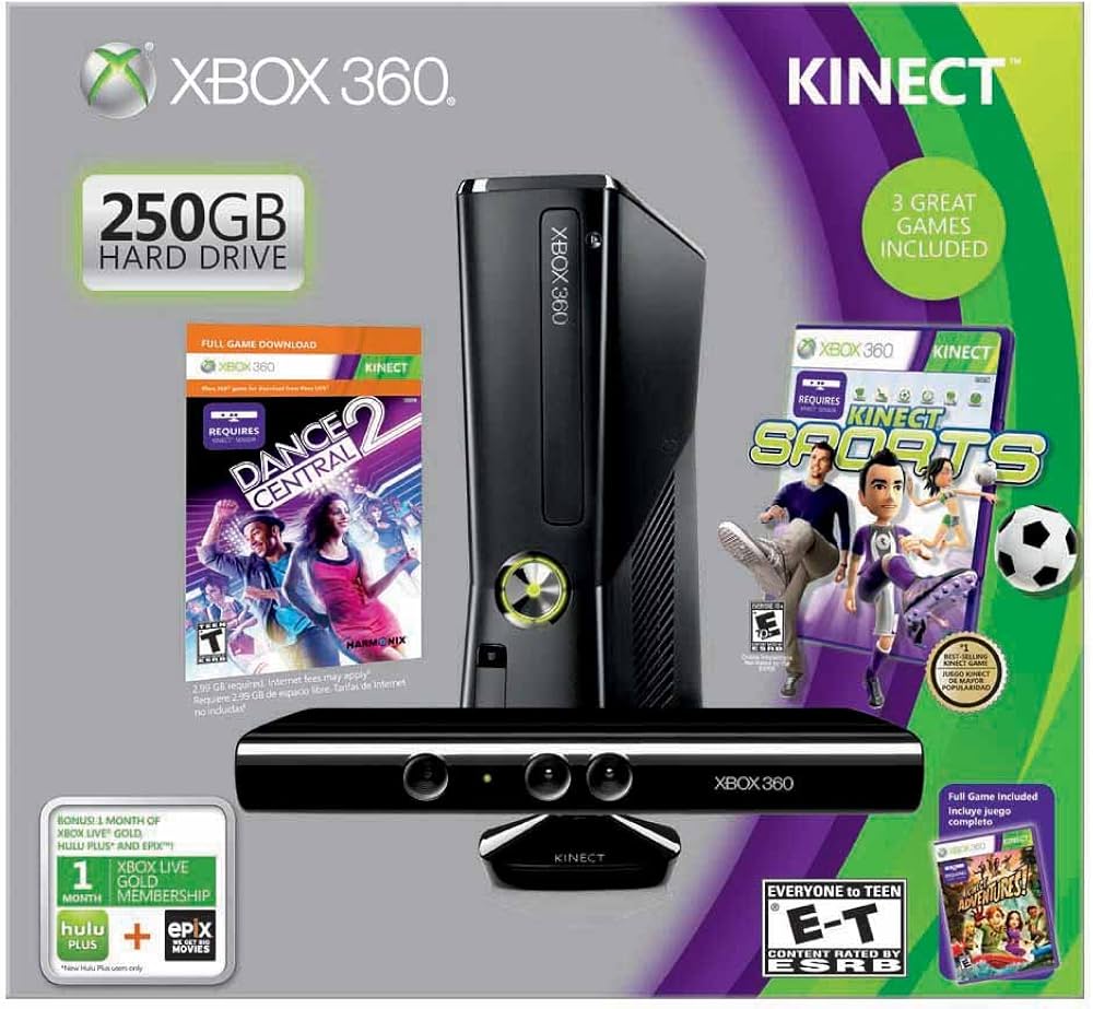 Amazon.com: Xbox 360 250GB with Kinect Holiday Value Bundle