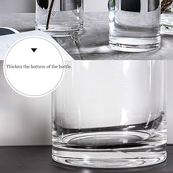 Amazon.co.jp: 円筒形ガラス花瓶、高さ25/30/35/40/50/60センチ