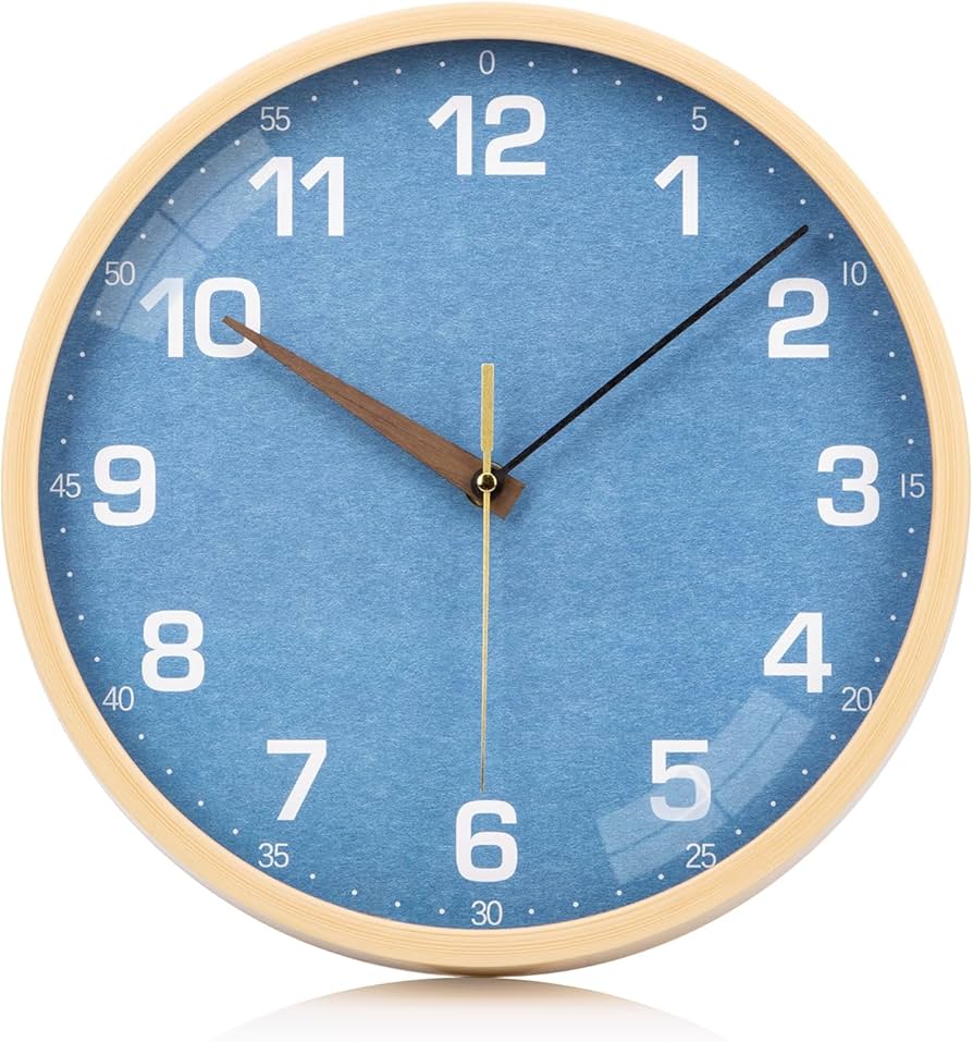 Amazon.co.jp: AUTVIVID 掛け時計 電波時計 静音 木目調 連続秒針