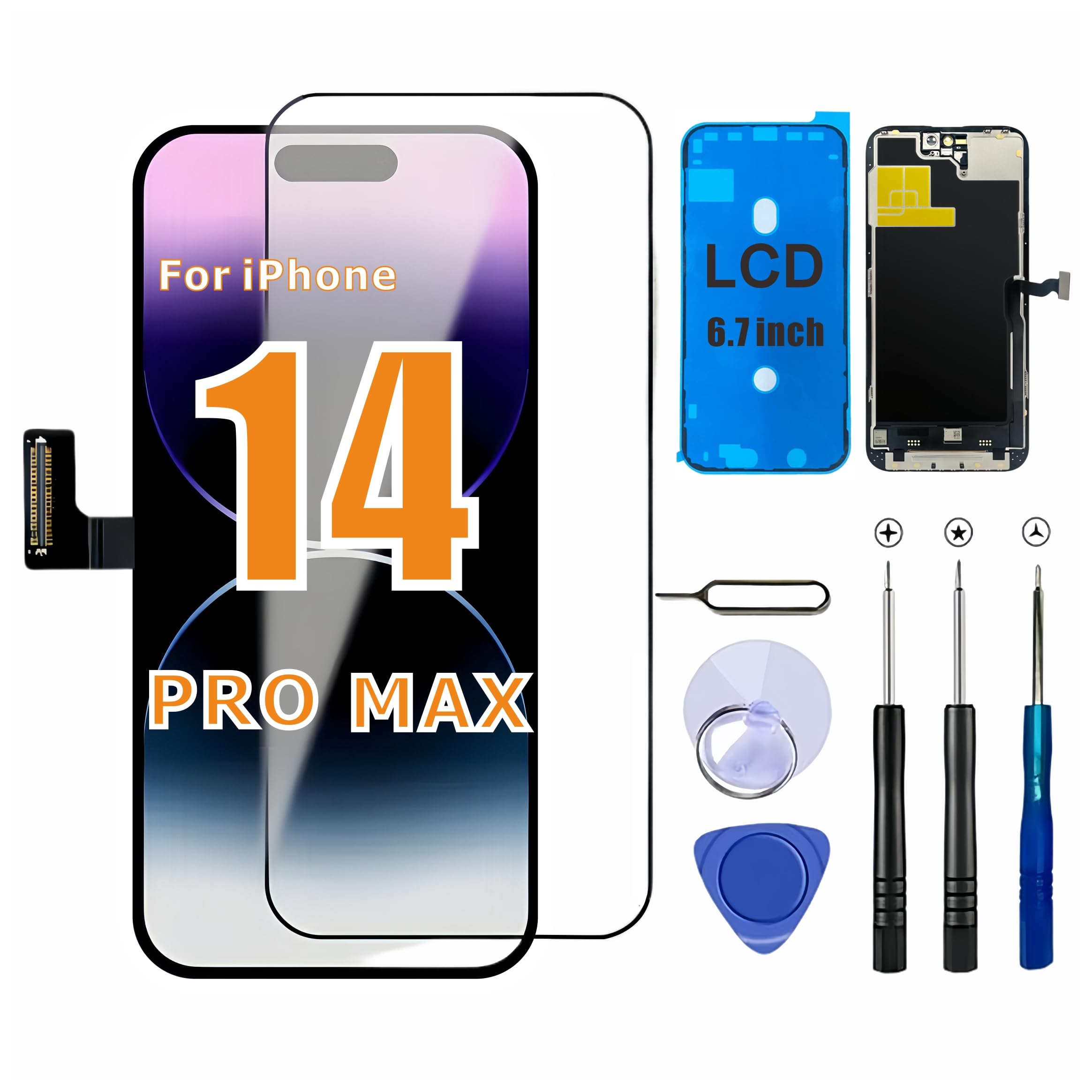 Amazon.com: ZTR for iPhone 14 Pro Max Screen Replacement, 6.7