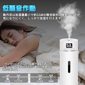 Amazon.co.jp: 2021改良型【9L大容量加湿器 液晶表示画面 上から給水