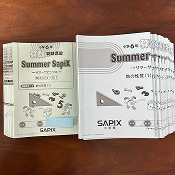 Amazon.co.jp: サピックス SAPIX 6年 算数 テキスト 平常春夏冬講習