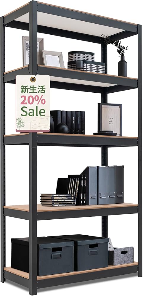 Amazon｜HOMEDANT House 組立簡単 ラミネート スチールラック キッチン