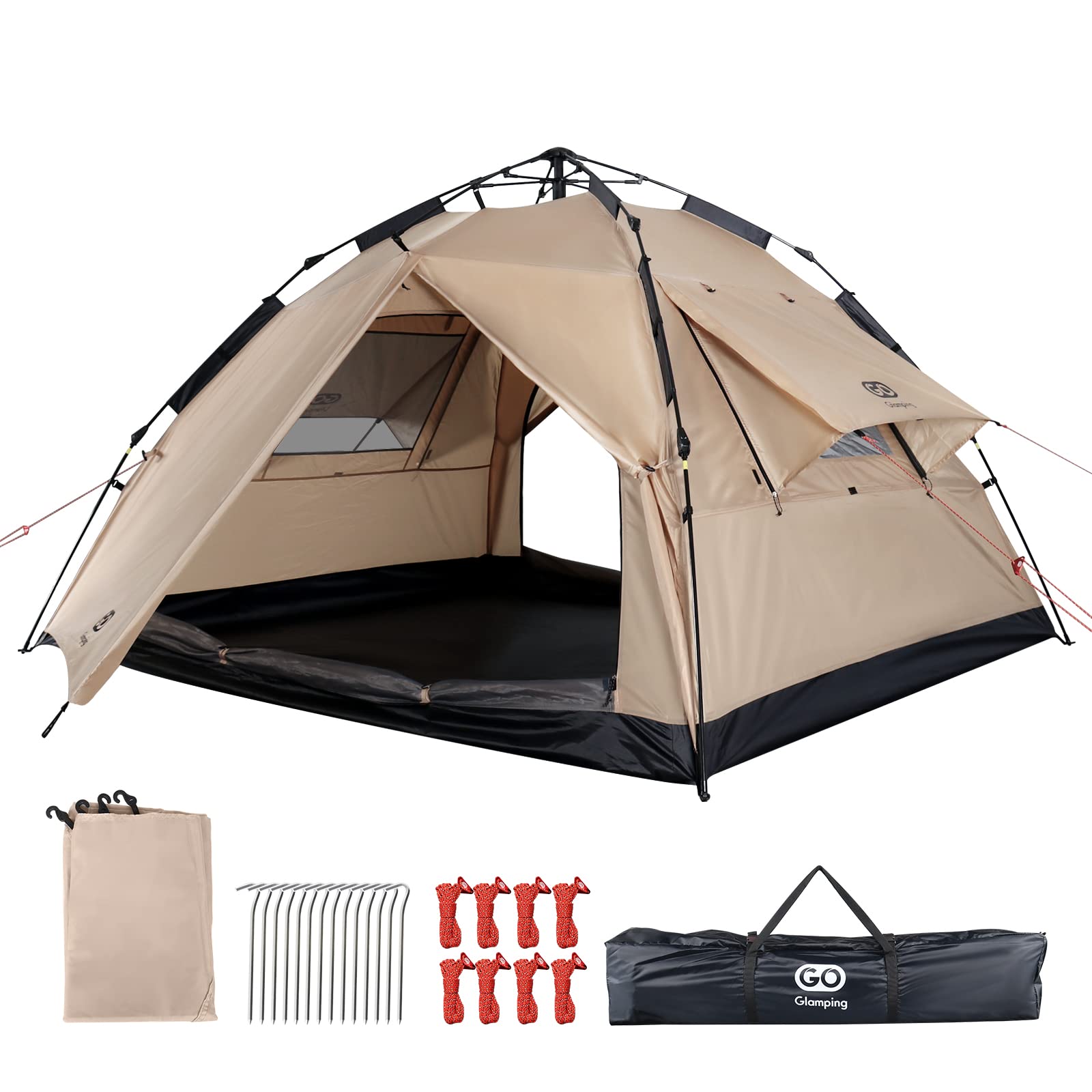 Amazon.co.jp: GOGlamping テント ワンタッチテント 3人用 4人用
