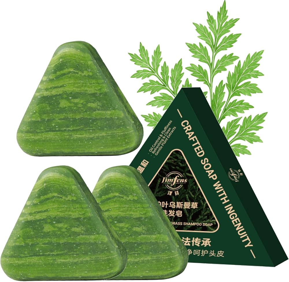 Amazon.com : KYZTMHC Nature Triangle Shampoo Bar, Seven Green