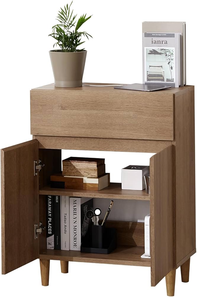 Amazon.co.jp: LOWYA ロウヤ サイドボード キャビネット ルーター収納