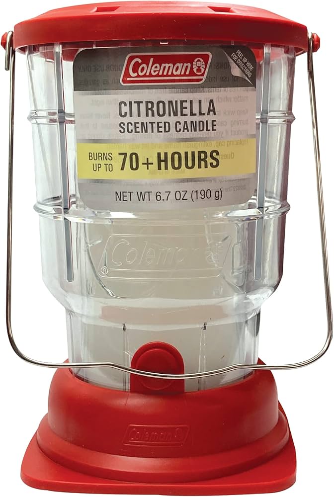 Coleman 70+ Hour Citronella Candle Outdoor Lantern, Classic Design