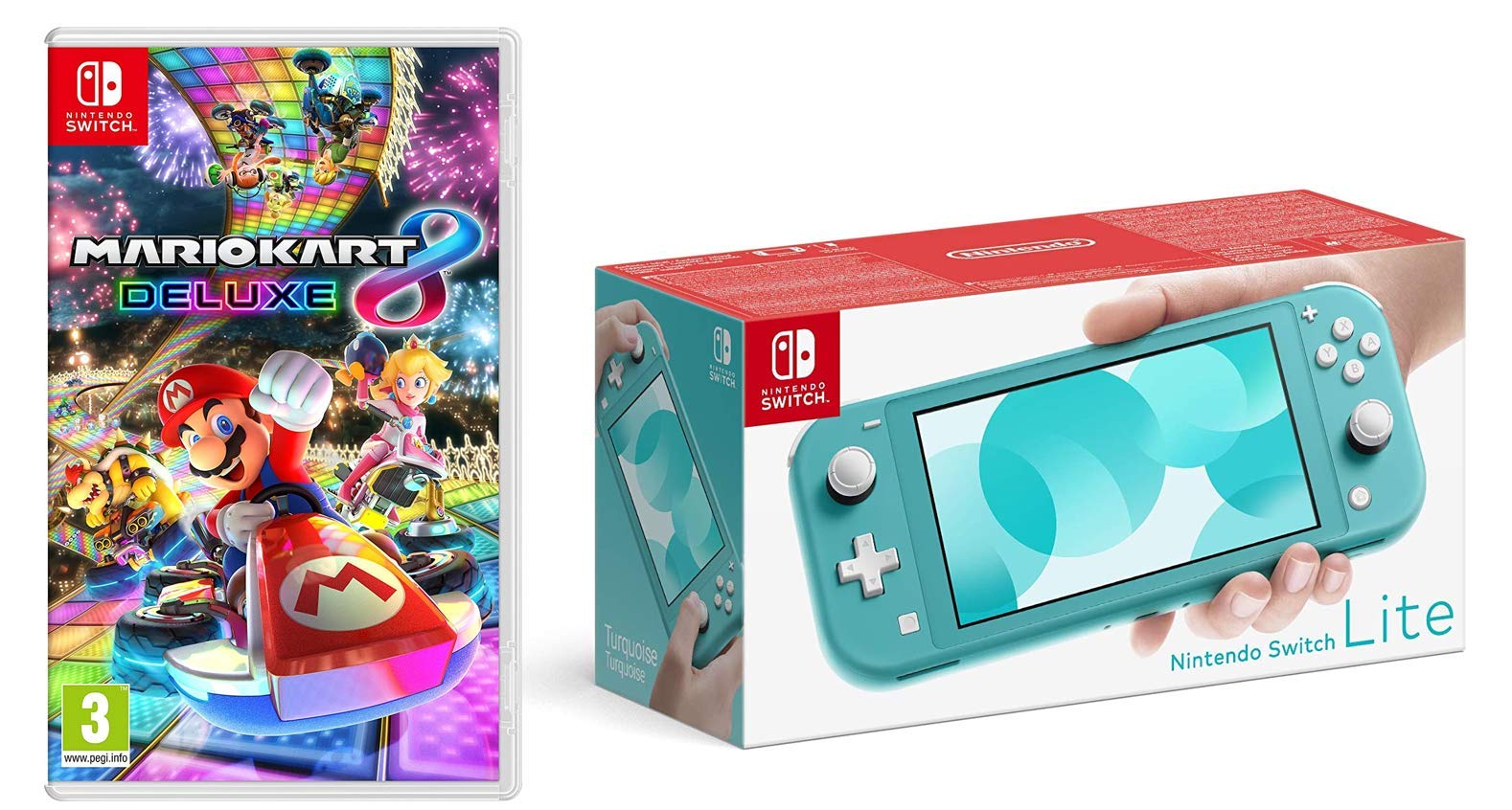 Nintendo Switch Lite - Turquoise + Mario Kart 8 Deluxe : Amazon.co