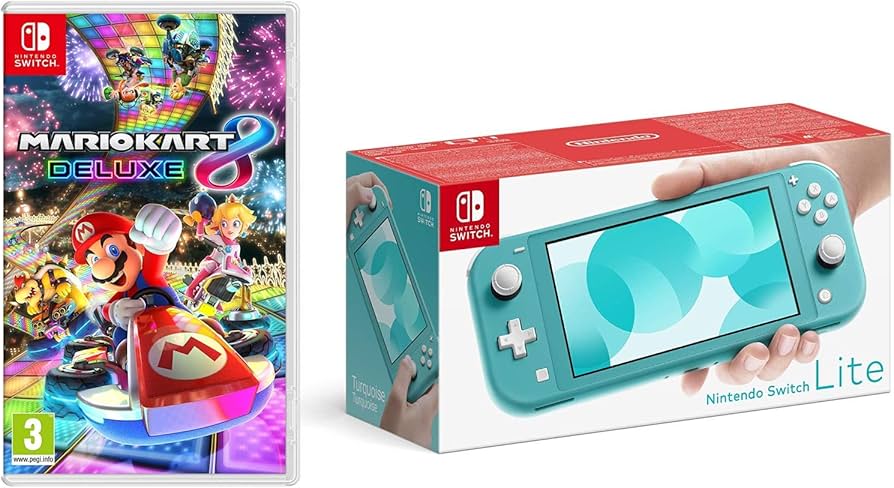 Nintendo Switch Lite - Turquoise + Mario Kart 8 Deluxe : Amazon.co